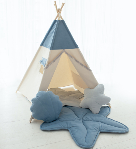 GOPLUS Tipi Enfant, Tente Triangulaire pour Enfant, Tente Enfant avec  Fenêtre Mignonne et Guirlande Coloré, Tente