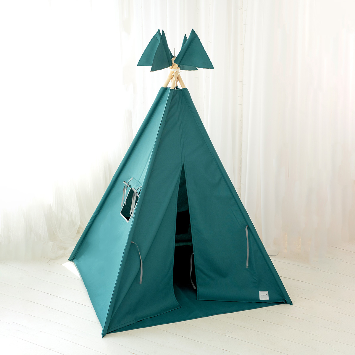 Tente tipi pour la maison et le jardin Pine, Tente imperméable Garden +  tapis doux - Cozy & Dozy