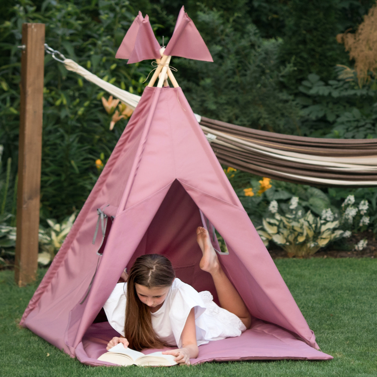 Tipi zelt Garden draußen und drinnen Spielzelt + weiche Matte Dark